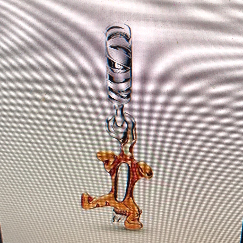 Pandora Orange and Silver Tiger Charm - Picture 3 of 3